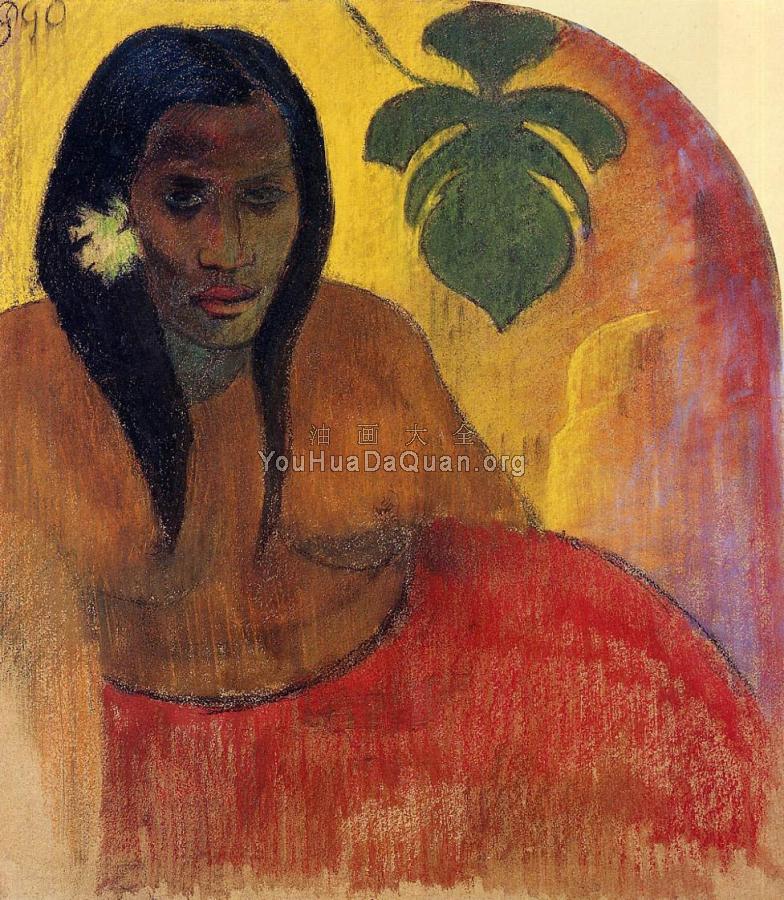 Tahitian Woman - 保罗·高更